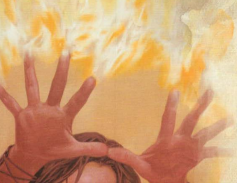 burning hands two-hand requirement as shown in the player's handbook