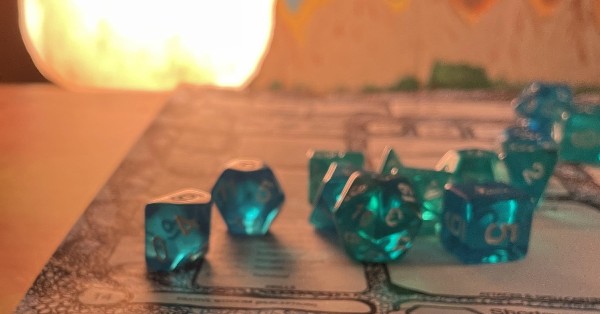 dnd 5e character sheet and dice light