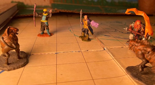 d&d minis in combat