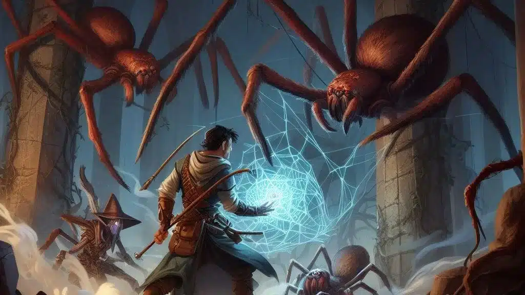 dnd ranger casting a spell on spiders