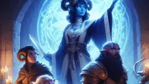 dnd-tiefling-cleric-blesses-her-party-5e