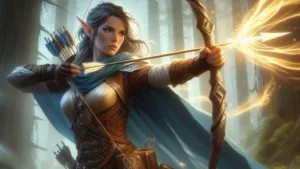 elven-archer-shooting-magic-infused-arrow-dnd