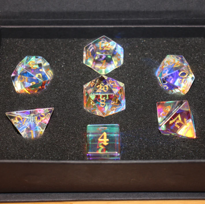 Prismatic Dichroic Glass Dice