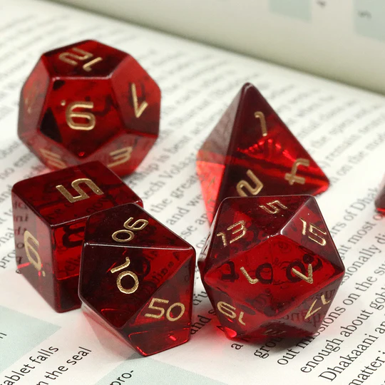 Garnet Zircon Glass Dice