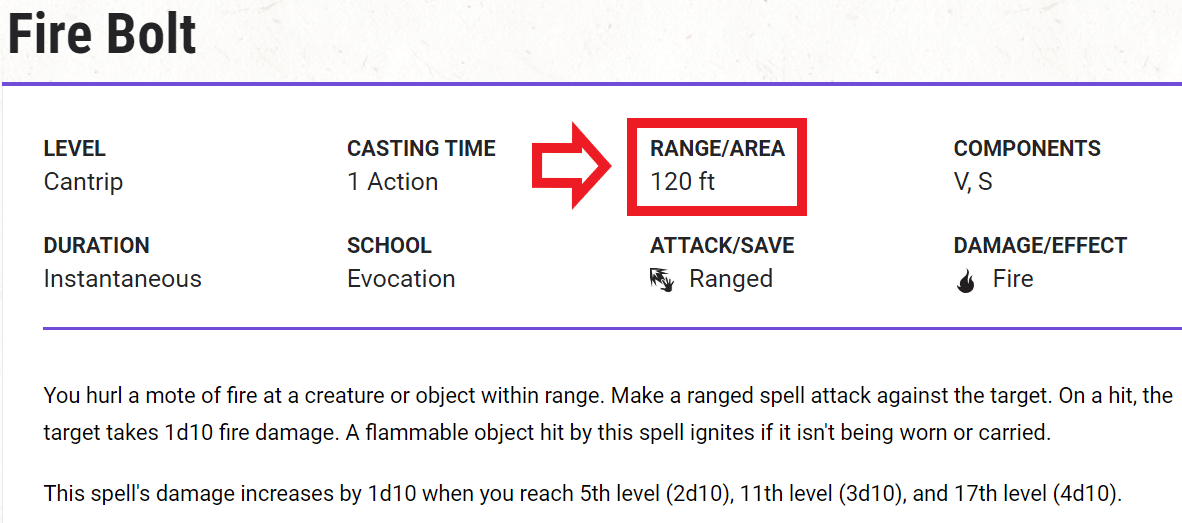 spell range