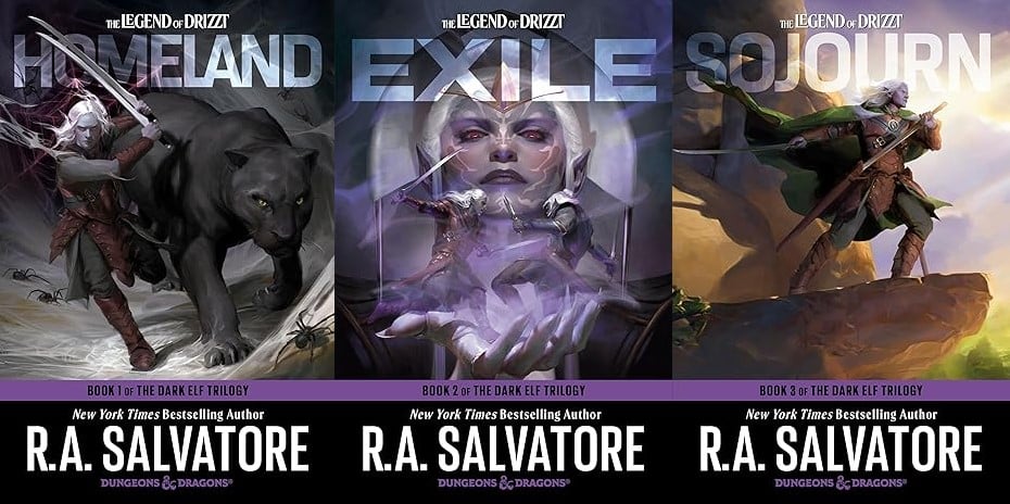 The Dark Elf Trilogy book covers