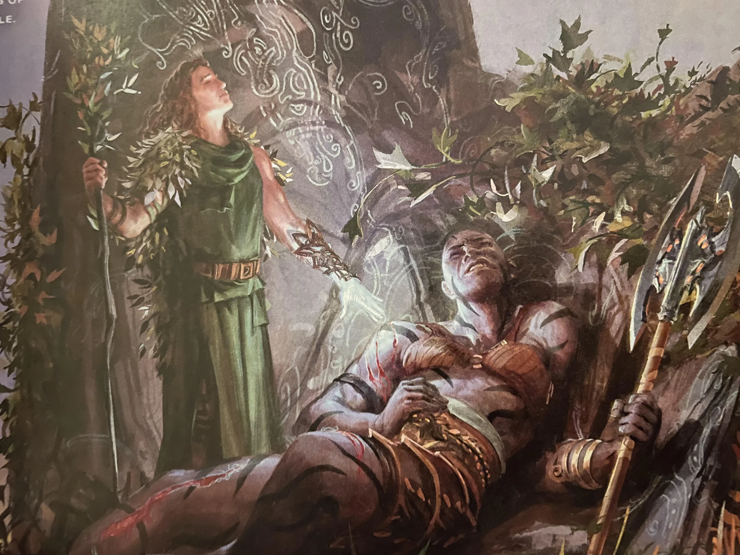 a human Druid casts Lesser Restoration to ease the suffering of a friend who was poisoned in battle (PHB 2024, pg. 291)