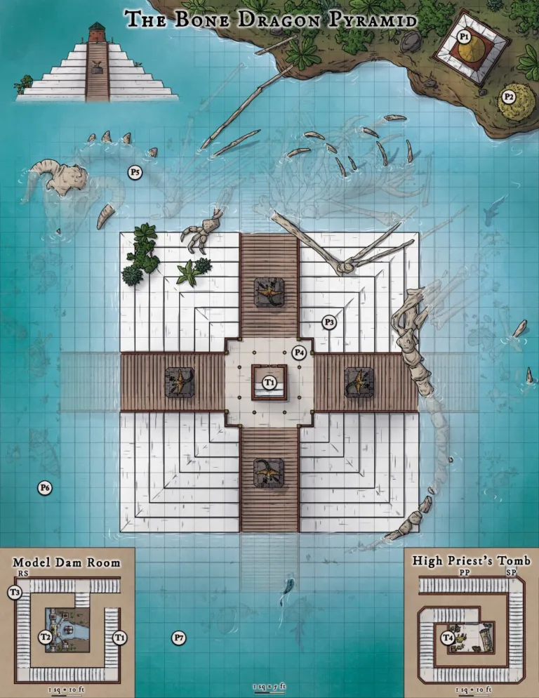 Bone Dragon Pyramid Map